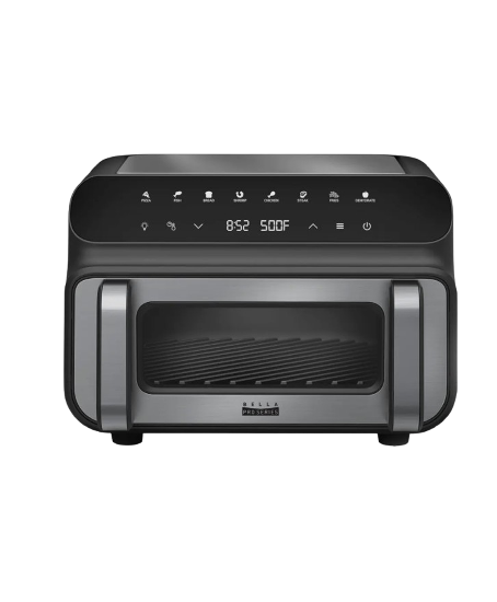 bella PRO - 10.5-qt. Touchscreen 5-in-1 Indoor Grill & Air Fryer - Stainless Steel