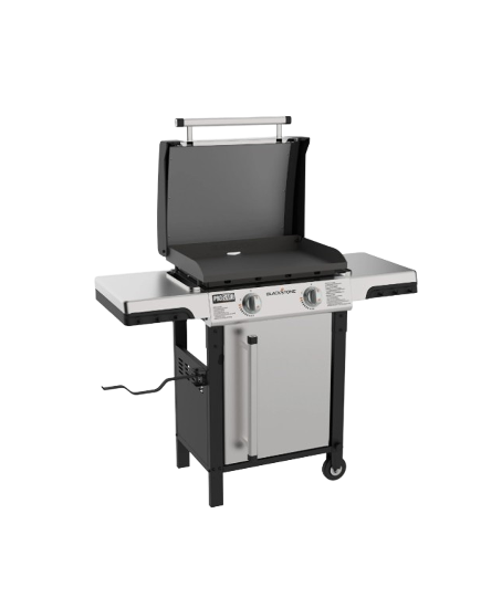 Blackstone ProSeries 2-Burner 22 Propane Omnivore Griddle with Dual Side Shelves